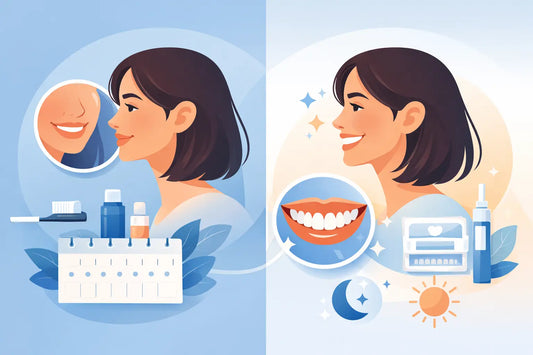 One Week Whitening Routine Results Example