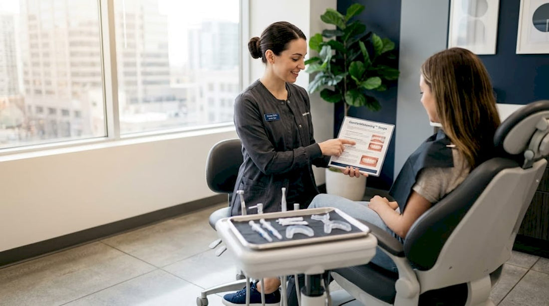 Dental hygienist explains gentle whitening steps