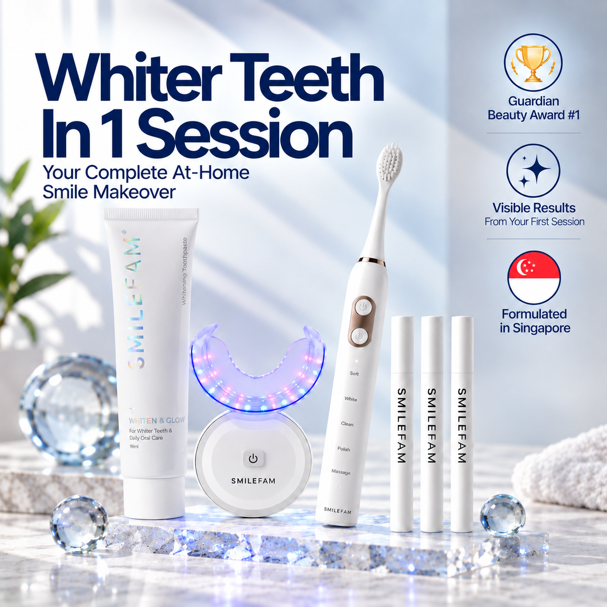 K-Smile™ Whitening Kit - Whiter Teeth In 15 Minutes!