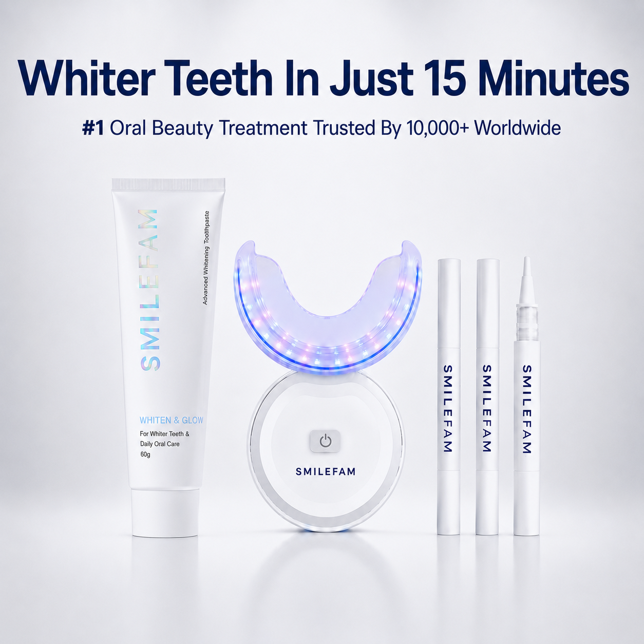 Whiter Teeth, Smile Better & 99.99% Clean in just 15 Minutes